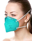 BYD CARE N95 Respirator, 20 Pack with Individual Wrap, Breathable & Comfortable Foldable Safety Mask with Head Strap for Tight Fit