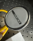 MedSource SINGLE HEAD STETHOSCOPE 22" Yellow Tube, Chrome Head VERY NICE!