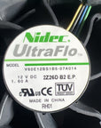 LOT OF 4 V60E12BS1B5-07A014 Nidec 12V 1.60A 4 Wires Cooling Fan W/O Cable