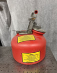 Justrite Safety Disposable Can 2 Gallon P/N 12762 Non-Metallic Body