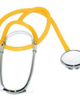 MedSource SINGLE HEAD STETHOSCOPE 22" Yellow Tube, Chrome Head VERY NICE!