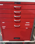 Harloff M-Series Tall Crash Cart Flip-Up Door, Standard Width, Five Drawers