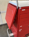 Harloff M-Series Tall Crash Cart Flip-Up Door, Standard Width, Five Drawers