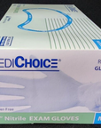MediChoice BLUE Nitrile Exam Gloves Powder Free Latex Free Medium 100 Count