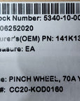 Generic 141K136H02 Pinch Wheel 2.3x6” Rubber Flexing Yellow 70A