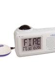 Lifetone HL HLAC151 Bedside Vibrating Fire Alarm and Clock