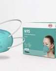 BYD CARE N95 Respirator, 20 Pack with Individual Wrap, Breathable & Comfortable Foldable Safety Mask with Head Strap for Tight Fit