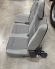 22' F350 Crew Cab Gray Cloth Rear Back Backseat Bench Seat Assembly Headrests OE