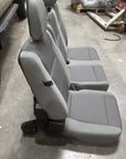 22' F350 Crew Cab Gray Cloth Rear Back Backseat Bench Seat Assembly Headrests OE