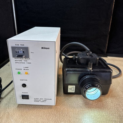Nikon Mercury Illum System  Lamphouse, Collector, Socket & Power Supply & Bulb