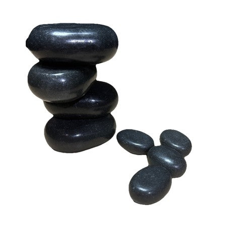 8 pc MASSAGE STONES 4 larg/4 small HEAT THERAPY