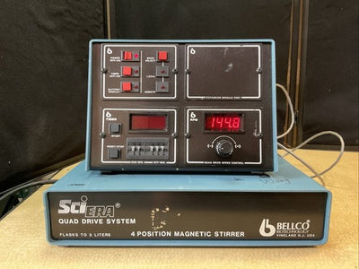 BELLCO SCI ERA QUAD 7766  DRIVE SYSTEM CONTROLLER & 4 Position Magnetic Stirrer