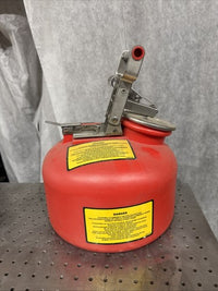 Justrite Safety Disposable Can 2 Gallon P/N 12762 Non-Metallic Body