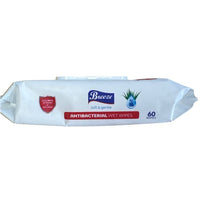 Breeze 60 Wet Wipes Antibacterial Free Alcohol Vitamin E & Aloe Vera