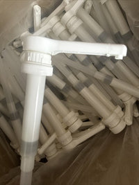 (Lot of 50) 1 Gallon White Pump Dispenser 38/400 Heavy Duty Ribbed Unlined