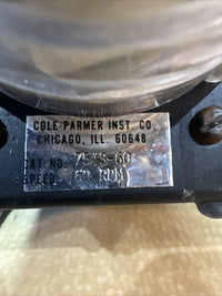 Cole-Parmer Masterflex 7543-60 Speed 60 RPM Pump Drives With 7016-20 Head