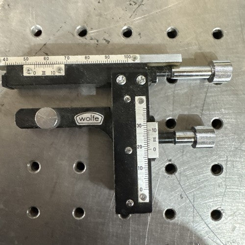 ANTIQUE JAPAN STAGE CLIPS MICROMETER XY MICROSCOPE Wolfe