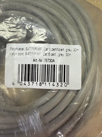 New InLine Patch Cable S/FTP PiMF Cat.6 Grey 30m