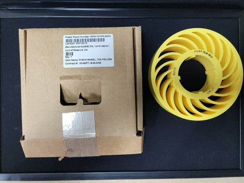 Generic 141K146H01 Pinch Wheel 1.25"x6” Rubber Flexing Yellow 70A