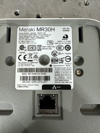Cisco Meraki MR30H Wireless Access Point 4 Port Cloud Managed