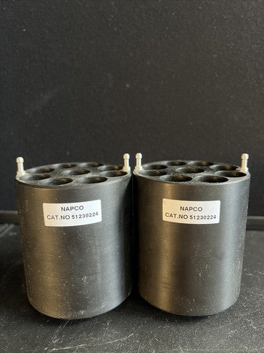 Lot of 2 NAPCO 51230224 Centrifuge Swing Bucket Tube Adapters 9 Well