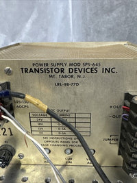 Transistor Devices Inc SPS-645 DC Power Supply 12V