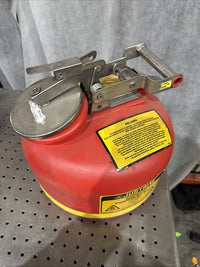 Justrite Safety Disposable Can 2 Gallon P/N 12762 Non-Metallic Body
