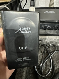 Two Microphone's 2000's Wireless UHF Transmitter Receiver AWR6032U AWX6030M