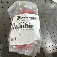 Jupiter Pneumatics 5520014112JP 1/4" ID x 12' x 1/4 NPT Red HD Nylon Recoil Hose
