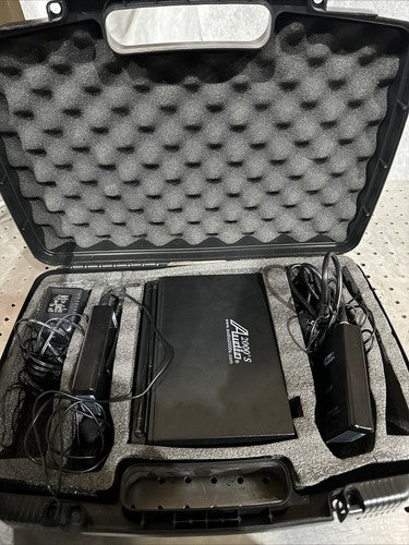 Two Microphone's 2000's Wireless UHF Transmitter Receiver AWR6032U AWX6030M