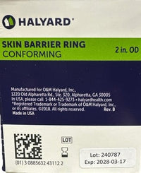 Halyard 55601 Skin Barrier Rings 2” Conforming Adhesive Box of 10 Exp 03/17/2028