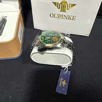 Oupinke GreenSkeleton Tourbillon Luminous Formal Automatic Mechanical Wristwatch