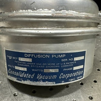 CVC Diffusion Pump, SN 26032, MCF 300, 115V, Phase 1, 18” Tall
