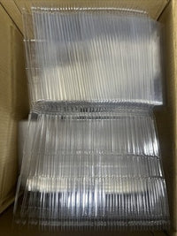 100 Clear Plastic Clamshell Blister Packaging Cases 19.75” x 5.40” x 2”