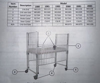 Novum Medical L-CRB-03-1 Pediatric Hospital Crib NEW w/ Blue Mattress