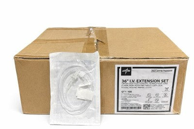 Medline 36” Extension Set DYNTN0009 Luer Lock Clamp Smallbore Sterile 100Ct