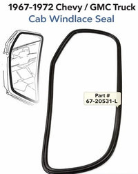 1967-72 Chevy GMC Truck Cab Windlace Seal Door to Cab 67-20531-L