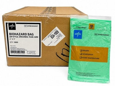 Medline DYND30269GT Specimen Zip Bags 6x9 Case Of 1000