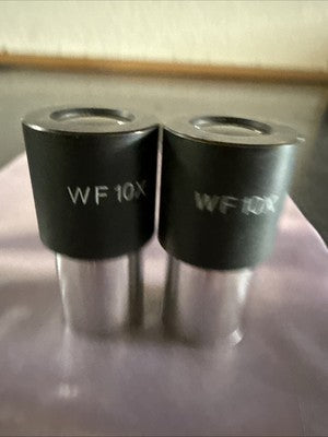 Pair WF10X Wide Field Eyepiece Lens for Biological Microscope