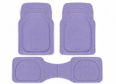 Purple All Weather Car Floor Mats Set Front Rear Trim To Fit Universal