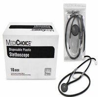 MediChoice Disposable Plastic Stethoscope – Latex Free (10/Box) Ref 994910