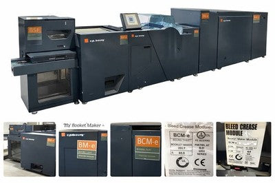 C.P. Bourg BM-e Booklet Maker System | BSF 26” Feeder, BCM Bleed Crease, AGR-PA