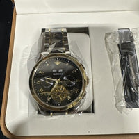 Oupinke BlackSkeleton Tourbillon Luminous Formal Automatic Mechanical Wristwatch