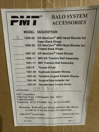 * NEW PMT 1206-20 ER NEOCERV MRI HEAD BLOCKS FOR OPEN BACK RINGS