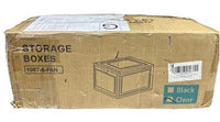 HOMIDEC Clear Stackable Shoe Storage Boxes Size 13 Drop Front 6 Pack