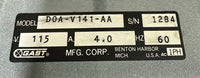Gast DOA-V141-AA Vacuum Pump, SN 1284, 115v, 4.0a, 60hz