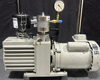 Leybold Trivac D4A rotary vane vacuum pump, Model D4A, GE 115/230 VAC, 50/60 Hz