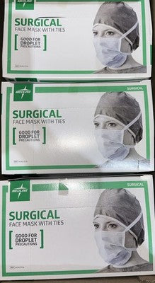 Medline Face Mask with Ties, REF NON27376, Qty 300 per case