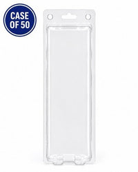 Case of 50 Clear Hinged Clamshell Blister Packaging 28.20 x 4.88 x 2