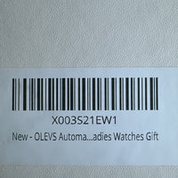 OLEVS Waterproof Luminous Diamond Dial Automatic Watch Women's Red Dragonfly